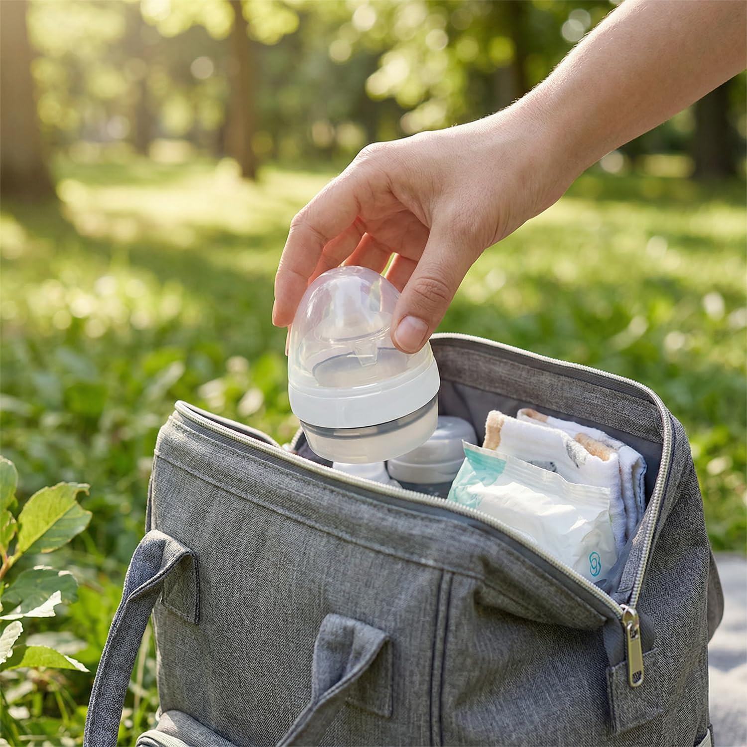 Collapsible Baby Bottles: Easy Cleaning with Soap Brush Kit