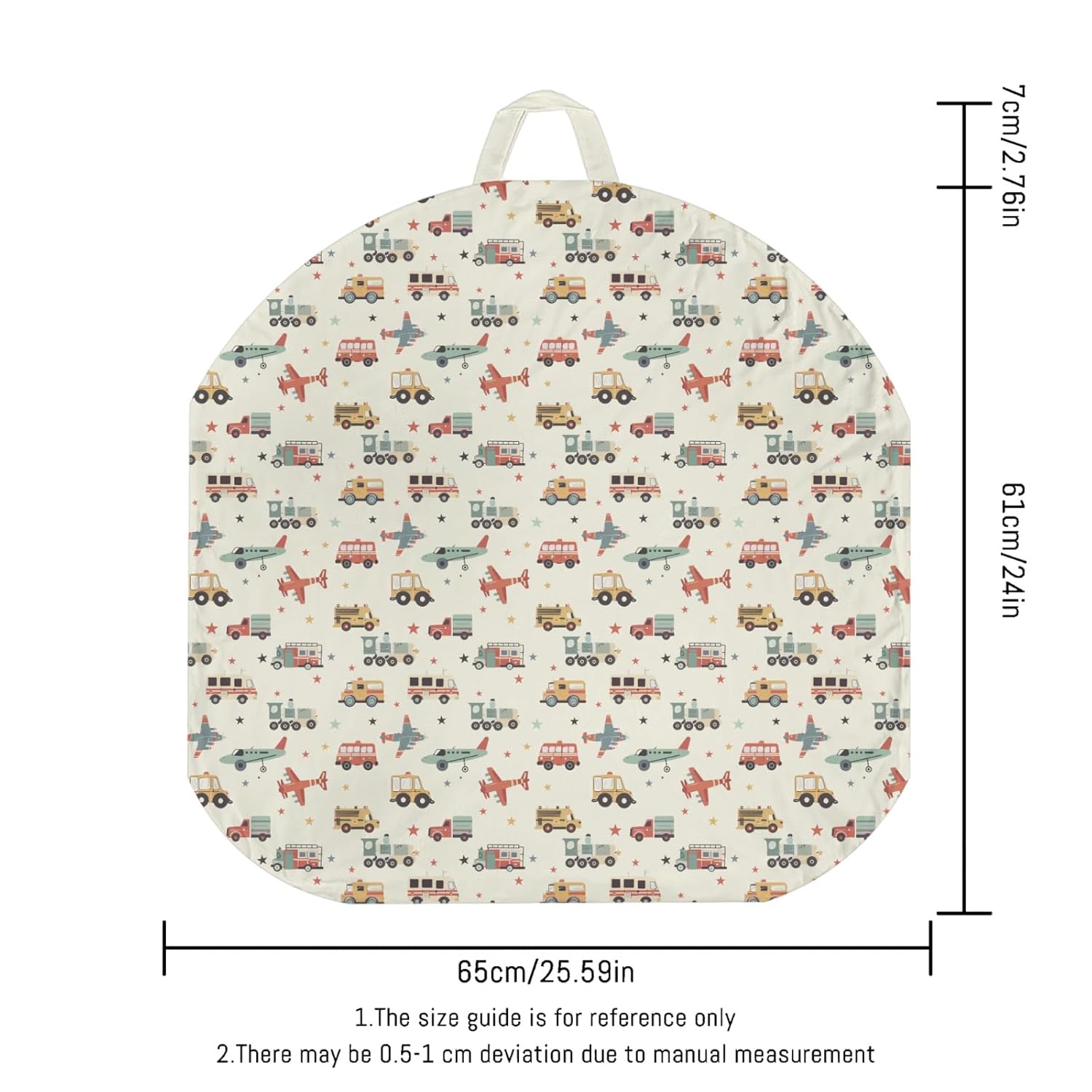 Cartoon Transportation Pattern Baby Lounger Cover, Unisex Plane Car Train Stars Removable Infant Newborn Snug Fit Floorseat Sleeping Lounger Slipcover for Boys Girls Lounger Pillow,Cover Only