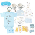 15Pcs New Mom Gifts for Women, Pregnancy Gift Set for First Mom, Baby Shower Basket for Expecting Parents,Gender Reveal Gifts with Mom and Dad Mug Cup Set (light blue)