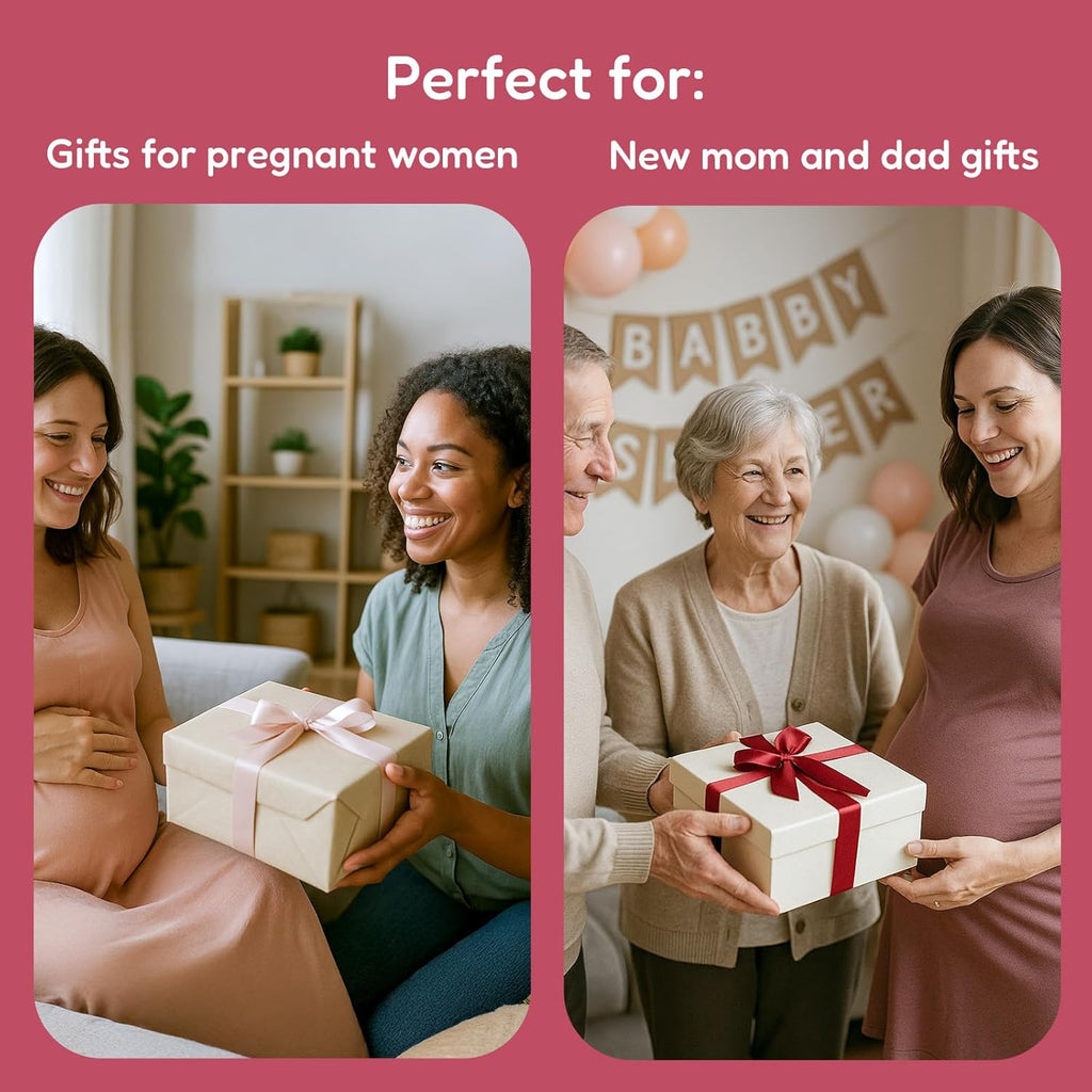 15Pcs New Mom Gifts for Women, Pregnancy Gift Set for First Mom, Baby Shower Basket for Expecting Parents,Gender Reveal Gifts with Mom and Dad Mug Cup Set (light blue)