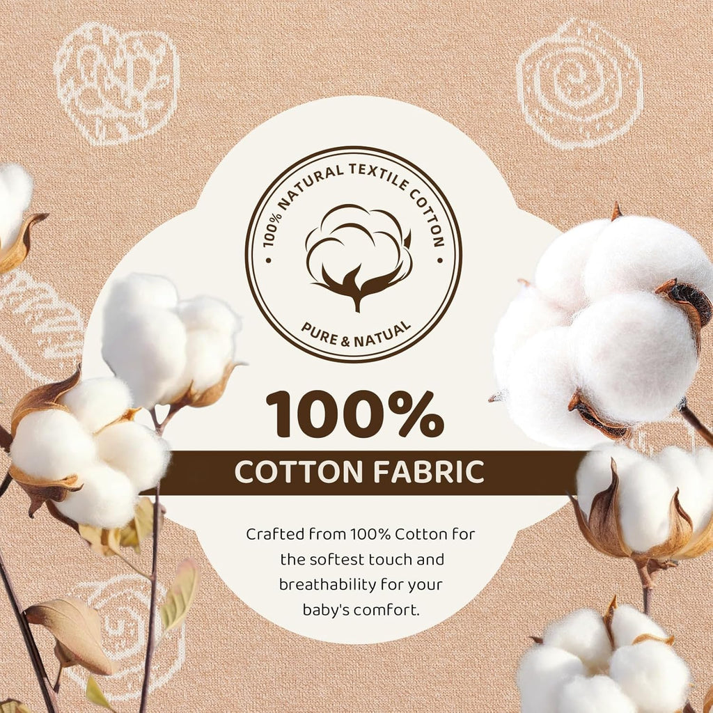 100% Cotton Baby Blanket Ultra Cozy Soft Newborn Swaddle for Boys and Girls, Gentle on Skin, Machine Washable Perfect Registry Essential Caramel Bread