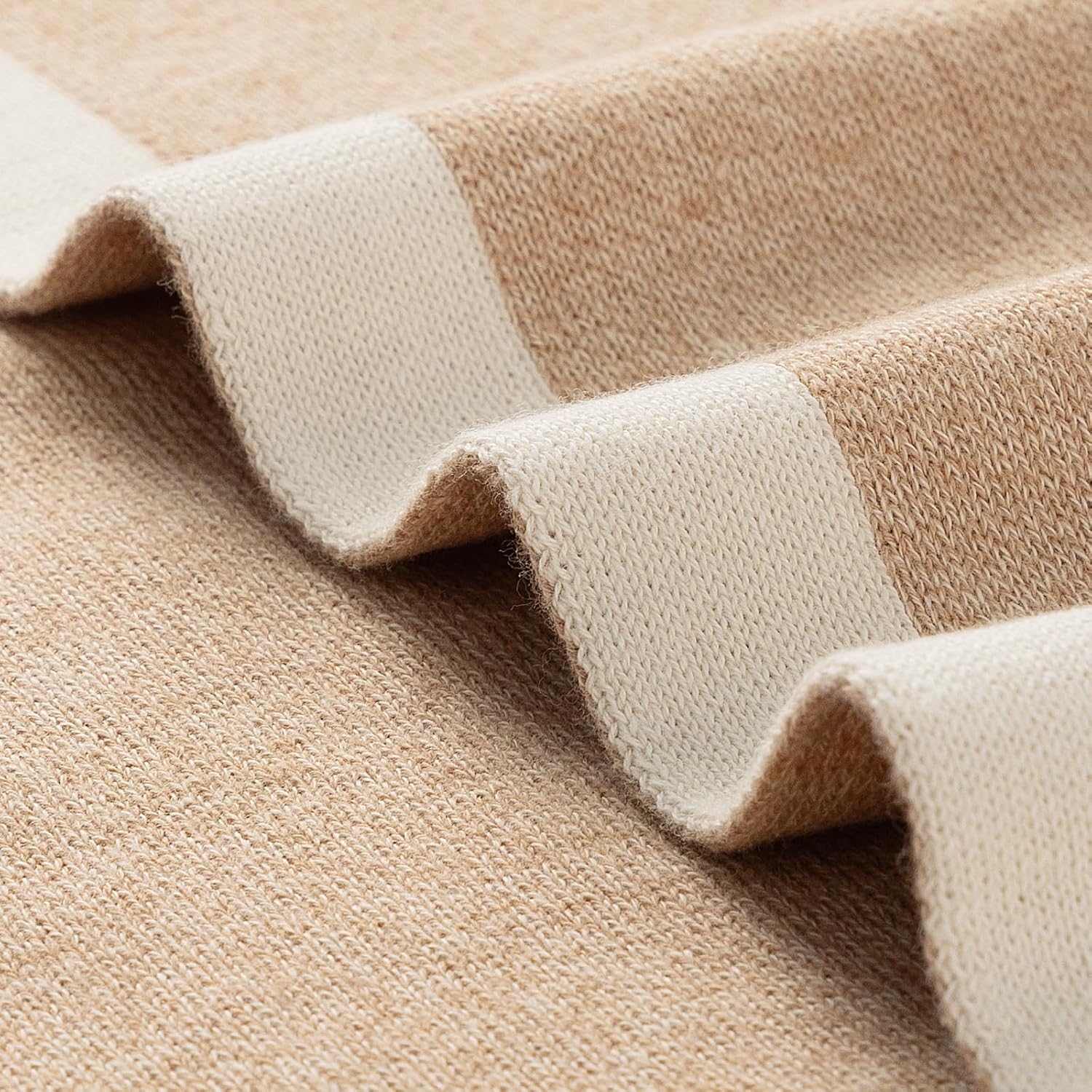 100% Cotton Baby Blanket Ultra Cozy Soft Newborn Swaddle for Boys and Girls, Gentle on Skin, Machine Washable Perfect Registry Essential Caramel Bread