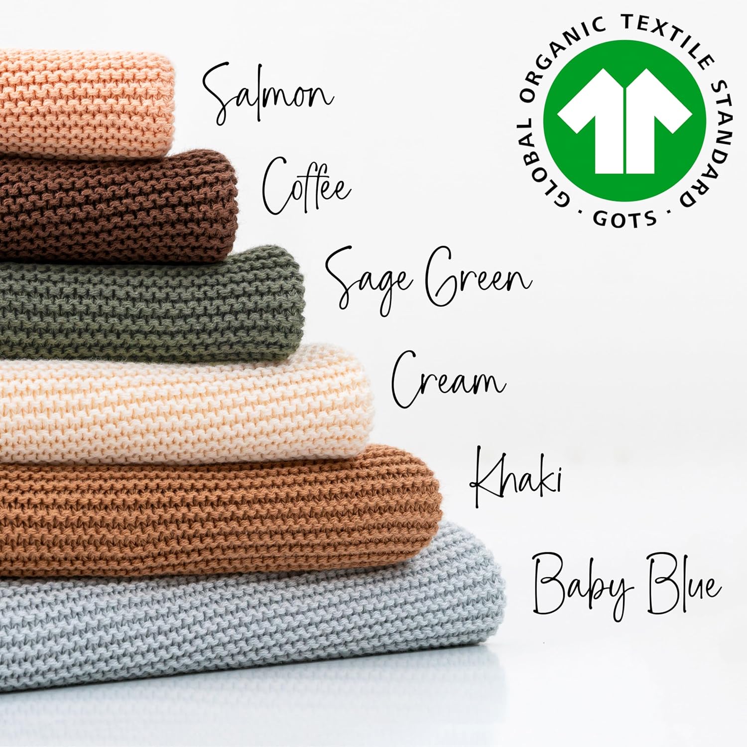 100% Organic Baby Gift Set | Embroidered 100% Cotton Custom Baby Blanket, Rompers and Beanie Set | Personalized Name Baby Shower Gifts